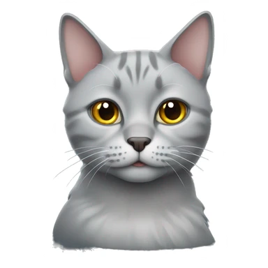 Scottish folded ears grey cat  sticker