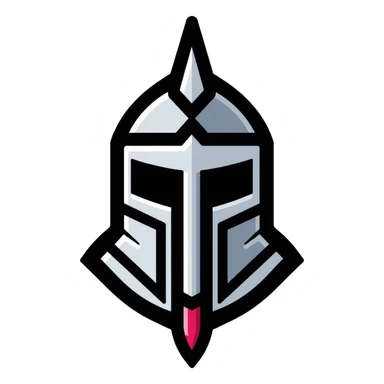 crusader knight helmet with nose guard sticker