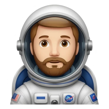 bearded astronout sticker