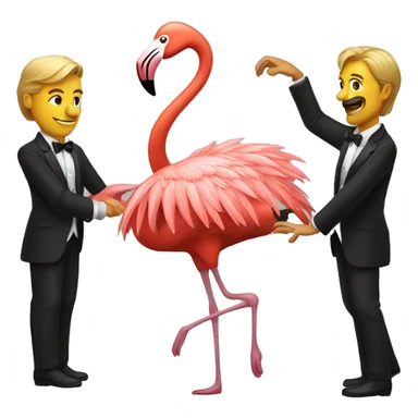 Flamingo flamenco dancing sticker