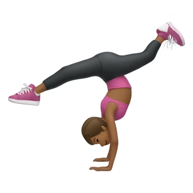Girl breakdancing  sticker