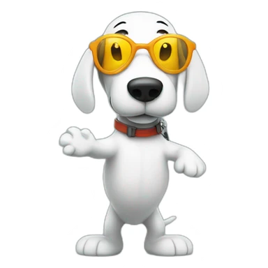 Snoopy scubadiving sticker