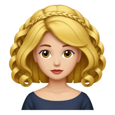 mujer con el pelo recogido para ceremonia sticker