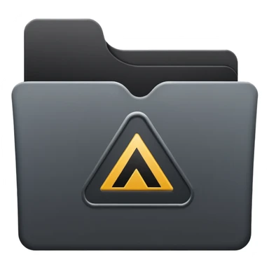 computer folder icon black text web design sticker