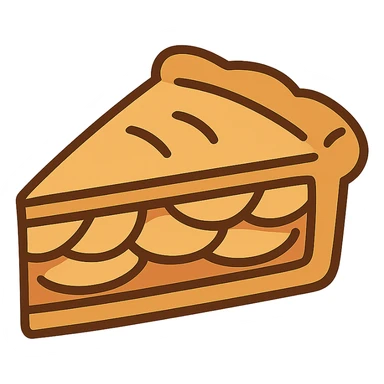 slice of apple pie flat toon style sticker