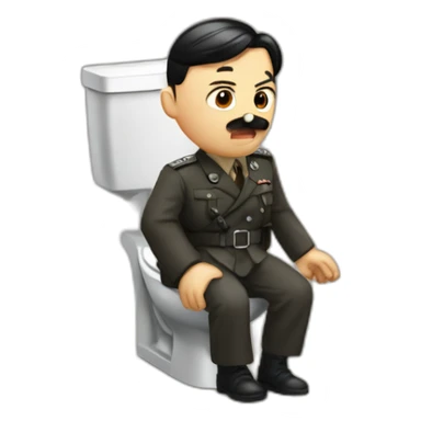 Hitler au toilette sticker