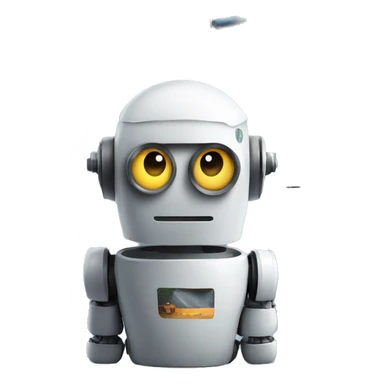 a robot watching the pipeline sticker