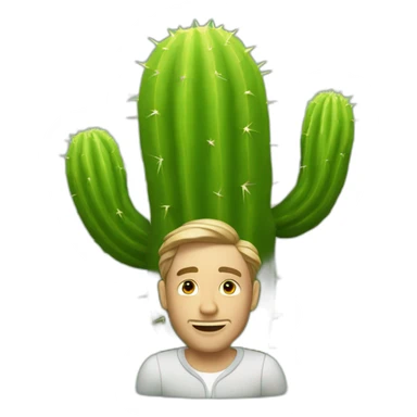 Man in a cactus suits sticker