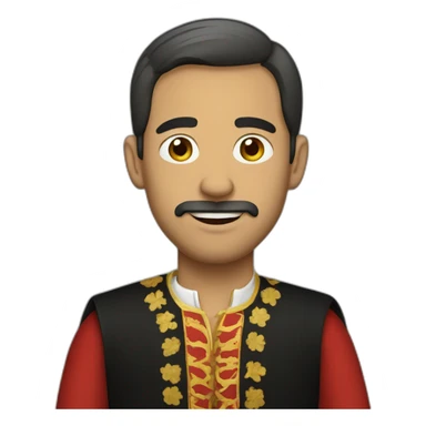 man wearing spanish clothing sticker