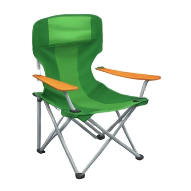 Green camping chair facing left sticker