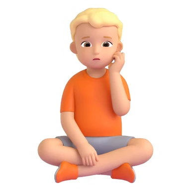 happy single thinking children sticker