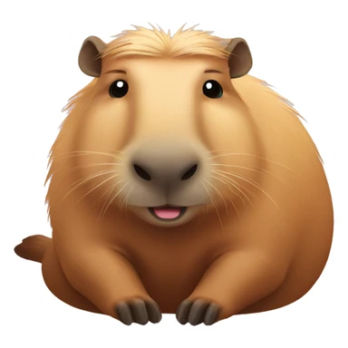 capybara sunbathing sticker