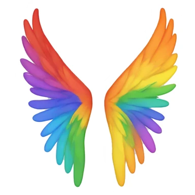 Rainbow wings for pride mon sticker