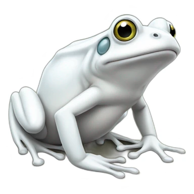 white frog sticker