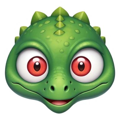 dinosaur eyes hearts sticker