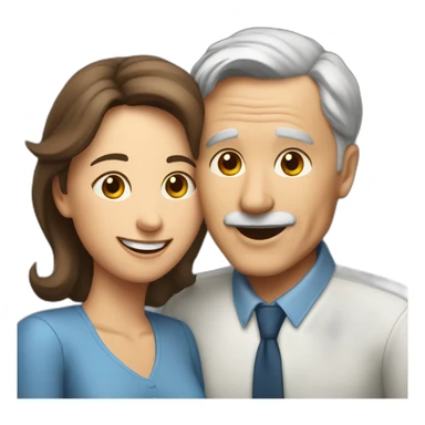 44 old man with brown hair congratulating his wife on the 19th sticker