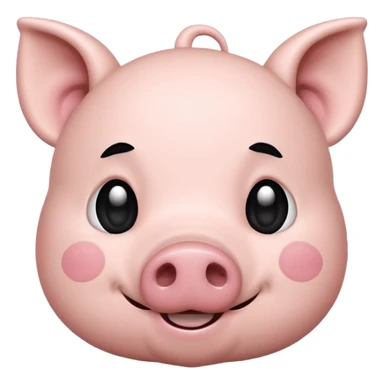 black and white pig emoji cute expression sticker