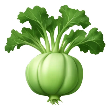 A single kohlrabi sticker
