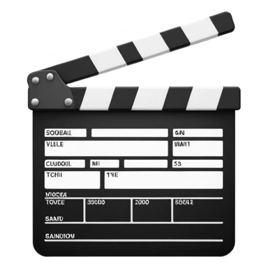movie clapperboard mid-snap sticker