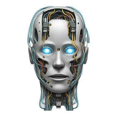 dead cyborg wires and circuits  sticker