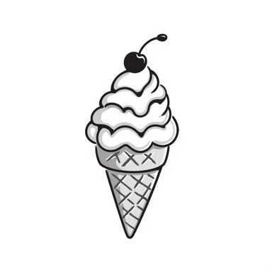 An ice cream cone sticker