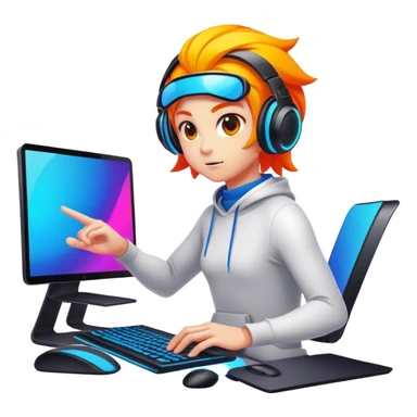 e-sportler on the coputer sticker