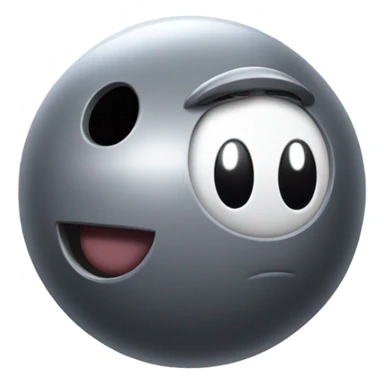 Metal cute Kirby bubble Gray ball driving on car wheels with mad eyebrows  sticker