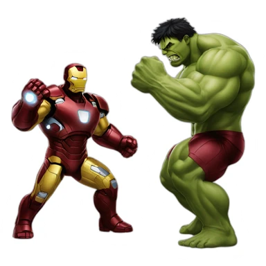 Hulk vs Ironman sticker