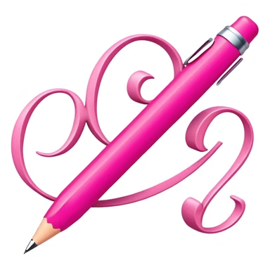 Something pink writing sticker