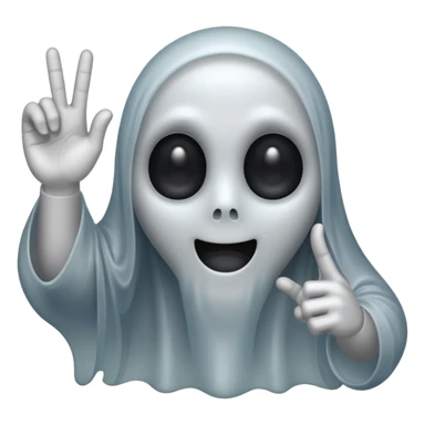 Ghost with middle finger sticker