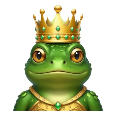 frog in royal outfit sticker