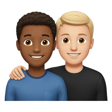 Tall white guy with black kid sticker