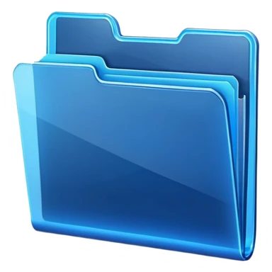 dark blue neon file folder sticker