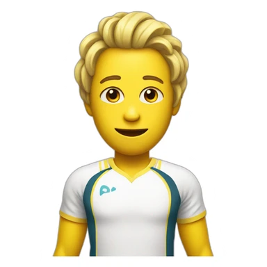 Humanlike Banana in a tennis uniform sticker