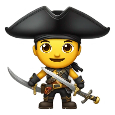 pirata con un parche y una espada sticker
