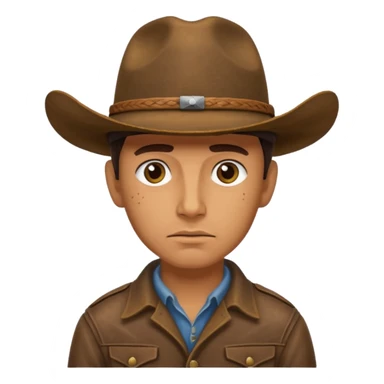 a cowboy with 1000 yard, stare World War II sticker