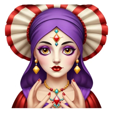 Vintage circus fortune teller sticker