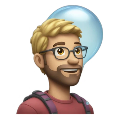 Bubble giga Chad sticker