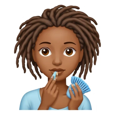 Black woman with locs face cleaning  sticker