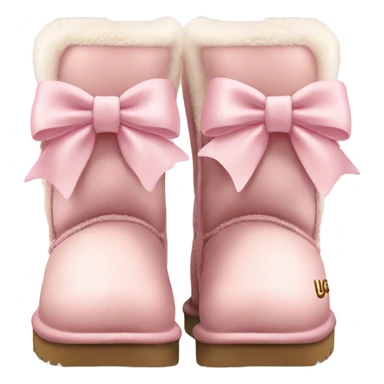 Light pink uggs with bow sticker