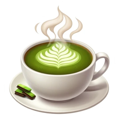 1 cup Coffee near 1 cup matcha sticker