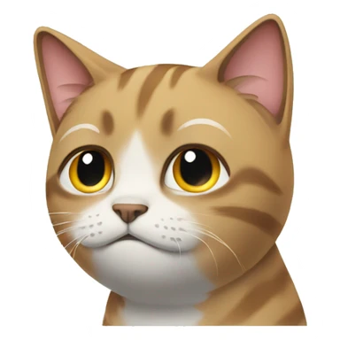 cat at the edge of cry sticker