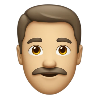 Man with a little square mustach sticker