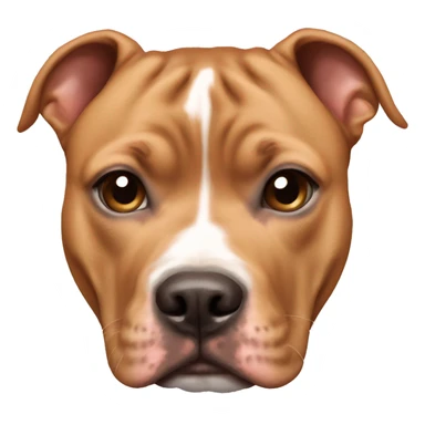 Light brown pitbull ears CROPPED short and bows sticker