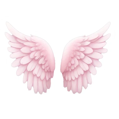 pastel pink angel wings sticker