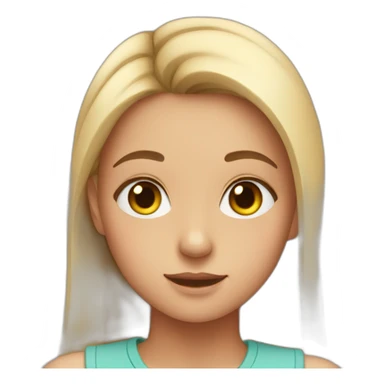 Girl with rainbow eyes  sticker