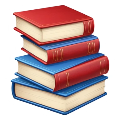 color red blue stack of books sticker