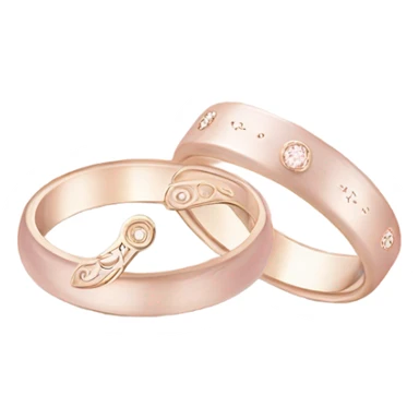 pastel pink wedding rings sticker