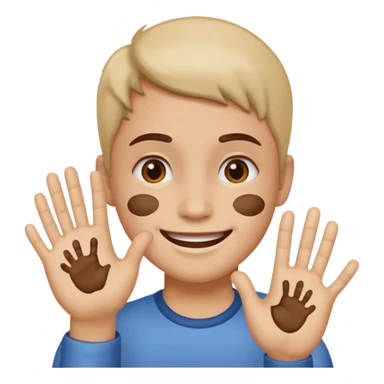 prance with hand print sticker