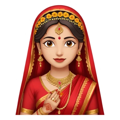Indian bride bright skin sticker